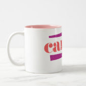 Kankerroze Tweekleurige Koffiemok (Links)