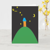 Kankerster teken verjaardagskaart kaart (Gele Bloem)