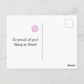 Kankersterr! Ik ben zo trots op je! Aanmoediging Briefkaart (Achterkant)