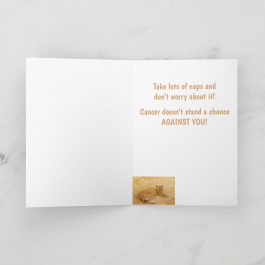 Kankersteun Couch Potato Cat Kaart (Binnen)