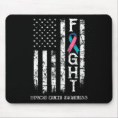 Kankerstrijder Amerikaanse vlag 1 Muismat (Voorkant)