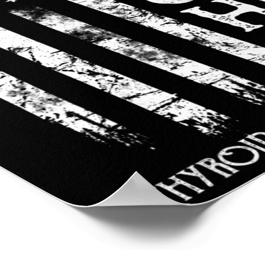 Kankerstrijder Amerikaanse vlag 1 Poster (Hoek)