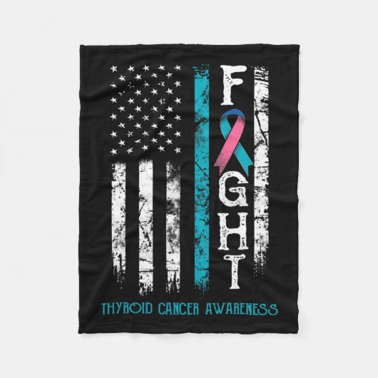 Kankerstrijder Amerikaanse vlag Fleece Deken (Voorkant)