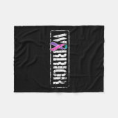 Kankerstrijder - Bewustzijnslint in militaire stij Fleece Deken (Voorkant (Horizontaal))