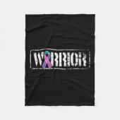 Kankerstrijder - Bewustzijnslint in militaire stij Fleece Deken (Voorkant)