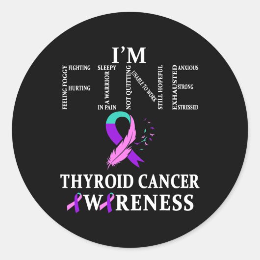 Kankerstrijder, het gaat goed ronde sticker (Voorkant)