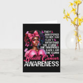 Kankerstrijder Ik ben het Storm Sterke Vrouwen Roz Kaart (Gele Bloem)