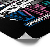 Kankerstrijder Ik Draag blauw roze Blauwgroen voor Poster (Hoek)