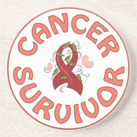 KANKERSURVIVOR ZANDSTEEN ONDERZETTER (Voorkant)