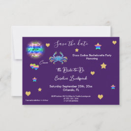 Kankerteken & Disco Ball Bachelorette Party Save The Date