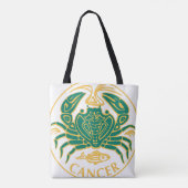 Kankerteken van de dierenriem op een tote bag (Achterkant)