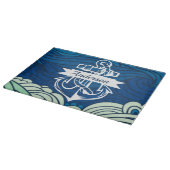 Kankerverdamper en naam van Navy Waves Beach House Snijplank (Hoek)