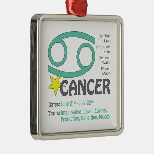 Kankervertoon Metalen Ornament (Rechts)