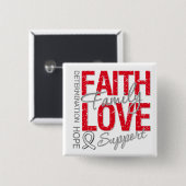 Kankerverwekkende slogan Collage Lung-kanker Vierkante Button 5,1 Cm (Voorkant /achterkant)