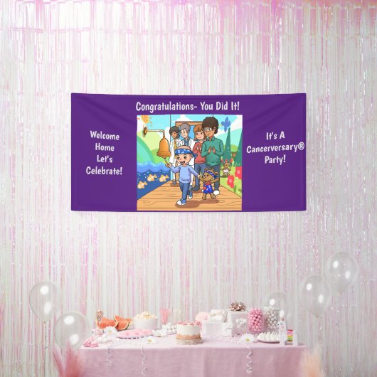 Kankervrij Jubileum Party Vinyl Banner (Feest)