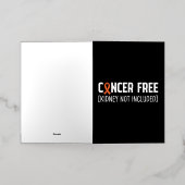 Kankervrij [Nieren niet inbegrepen] Folie Wenskaart (Buiten Laag)