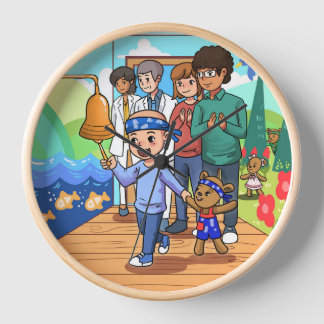 Kankervrije overlevende wandklok