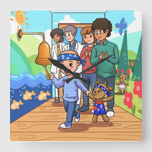 Kankervrije overlevende wandklok (Voorkant)