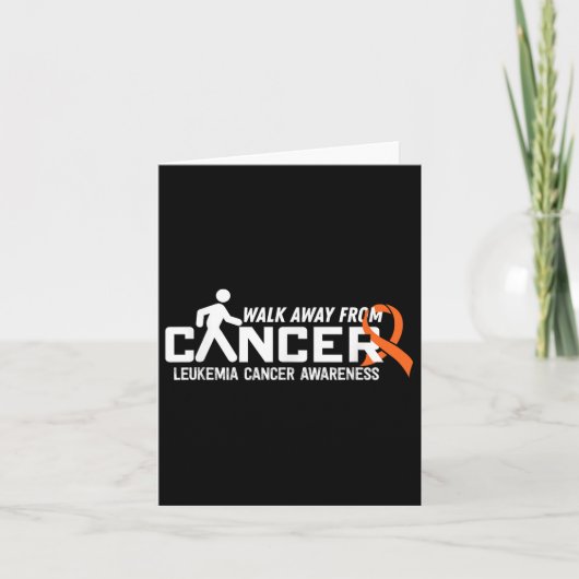 Kankerwandeling - Leukemie Kankerbewustzijn Suppor Kaart (Voorkant)