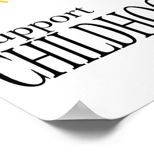 Kankerziekte bij kinderen - boom poster (Hoek)