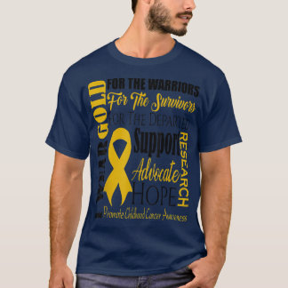 Kankerziekte bij kinderen — T Shirt Gold voor een