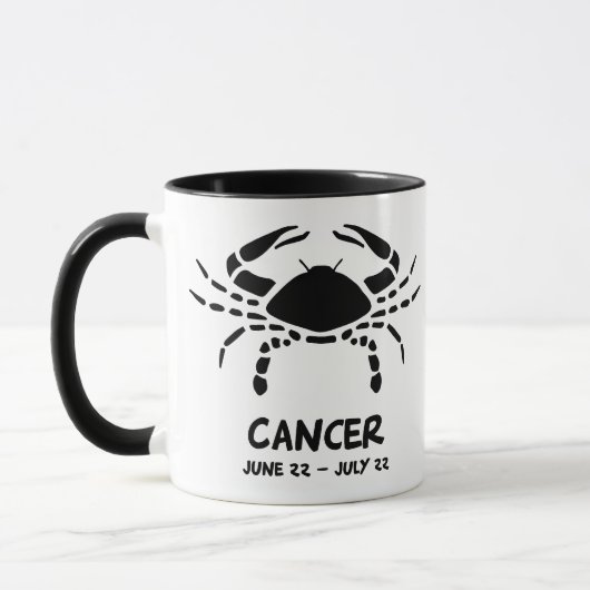 Kankerzodiaal teken mok (Links)