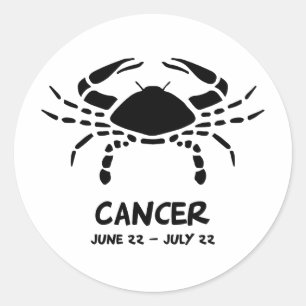 Kankerzodiaal teken ronde sticker