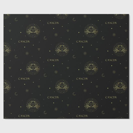 Kankerzodiale horoscoopsignaalverloop cadeaupapier (Vlak)