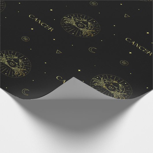 Kankerzodiale horoscoopsignaalverloop cadeaupapier (Hoek)