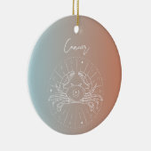 Kankerzodiale horoscoopsignaalverloop keramisch ornament (Rechts)