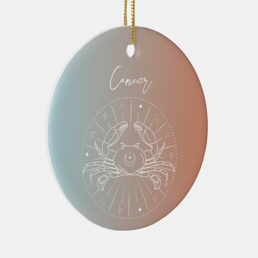 Kankerzodiale horoscoopsignaalverloop keramisch ornament (Rechts)