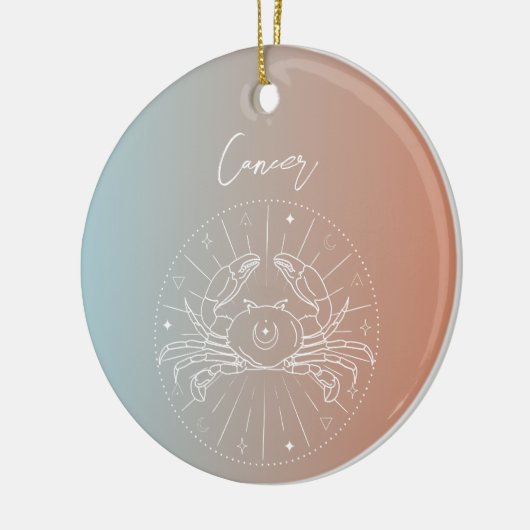 Kankerzodiale horoscoopsignaalverloop keramisch ornament (Links)