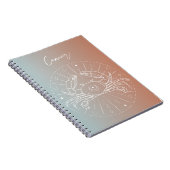 Kankerzodiale horoscoopsignaalverloop notitieboek (Rechterzijde)