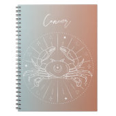 Kankerzodiale horoscoopsignaalverloop notitieboek (Voorkant)