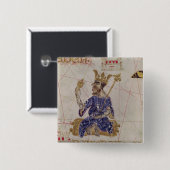 Kankou Mousa, koning van Mali Vierkante Button 5,1 Cm (Voorkant /achterkant)