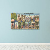 Kannapolis, North Carolina - Grote lettertjes Canvas Afdruk (Insitu (Houten vloer))