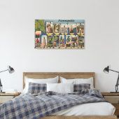 Kannapolis, North Carolina - Grote lettertjes Canvas Afdruk (Insitu (Slaapkamer))