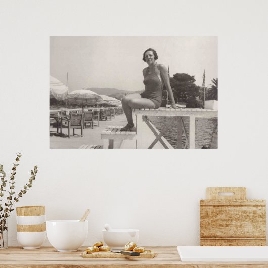 Kannes in de jaren dertig poster (Keuken)