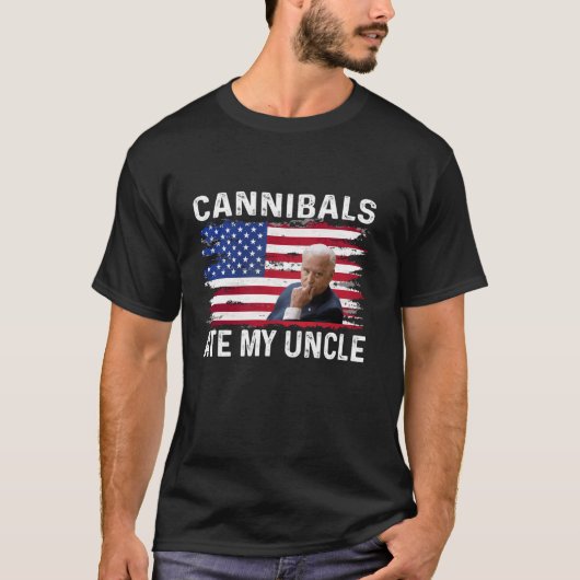 Kannibalen aten mijn oom Joe Biden Gezegde 2024 Vi T-shirt (Voorkant)