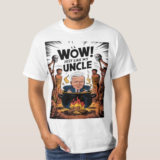 Kannibalen aten mijn oom Joe Biden T-shirt (Voorkant)