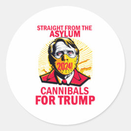 KANNIBALEN VOOR TRUMP RONDE STICKER