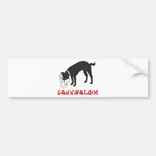 kannibalisme bumpersticker (Voorkant)