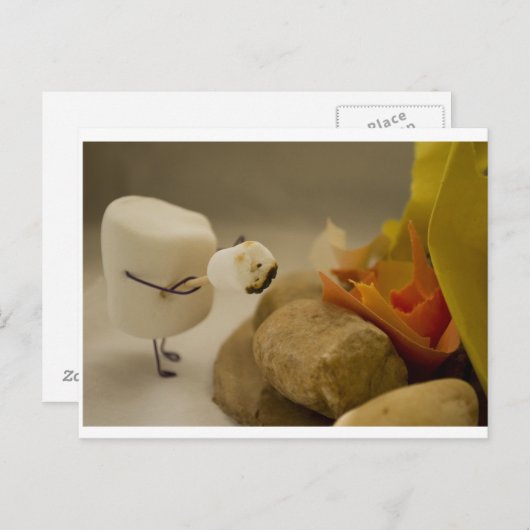 Kannibalisme is zoet - Marshmallow-broodrooster Briefkaart (Voorkant / Achterkant)