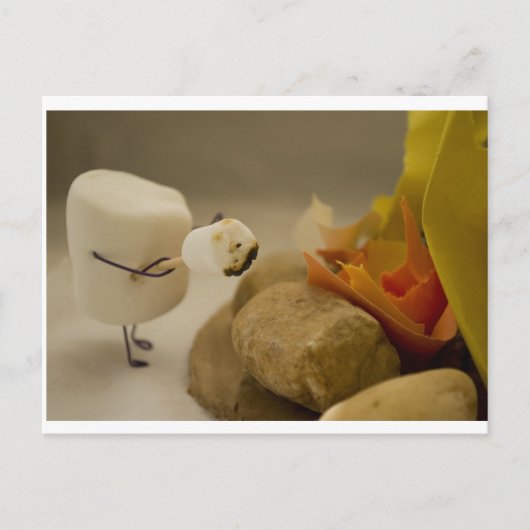 Kannibalisme is zoet - Marshmallow-broodrooster Briefkaart (Voorkant)