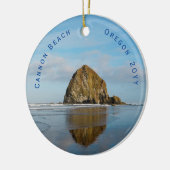 Kannon Beach Dated Kerstmis Keramisch Ornament (Links)