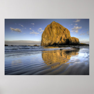 Kannon Beach Low Tide Oregon Pacific Ocean Poster