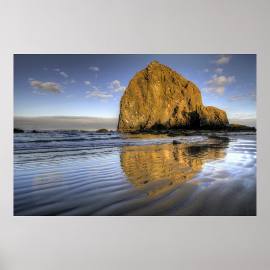 Kannon Beach Low Tide Oregon Pacific Ocean Poster (Voorkant)