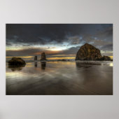 Kannon Beach Low Tide Oregon Pacific Ocean Poster (Voorkant)