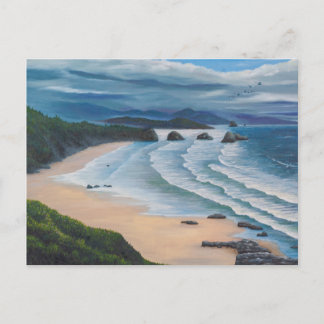 Kannon Beach Seascape Painting Briefkaart