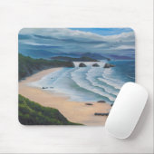 Kannon Beach Seascape Painting Muismat (Met muis)